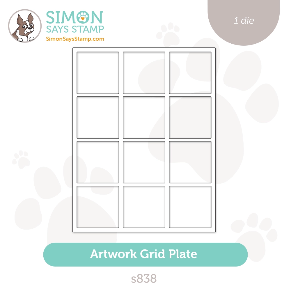 Simon Says Stamp Artwork Grid Plate Wafer Dies s838 Stamptember