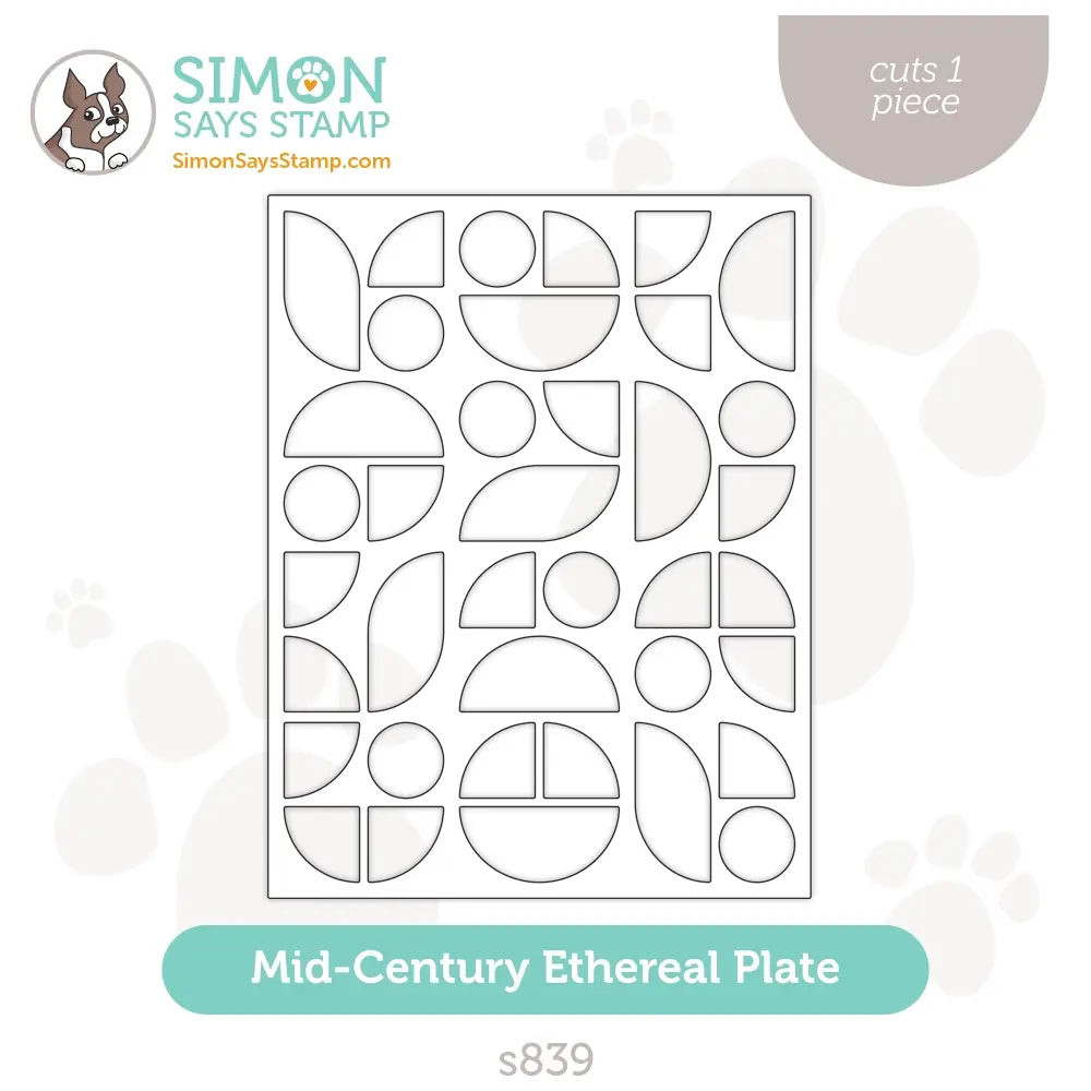 Simon Says Stamp Mid Century Ethereal Plate Wafer Dies s839 Out Of This World