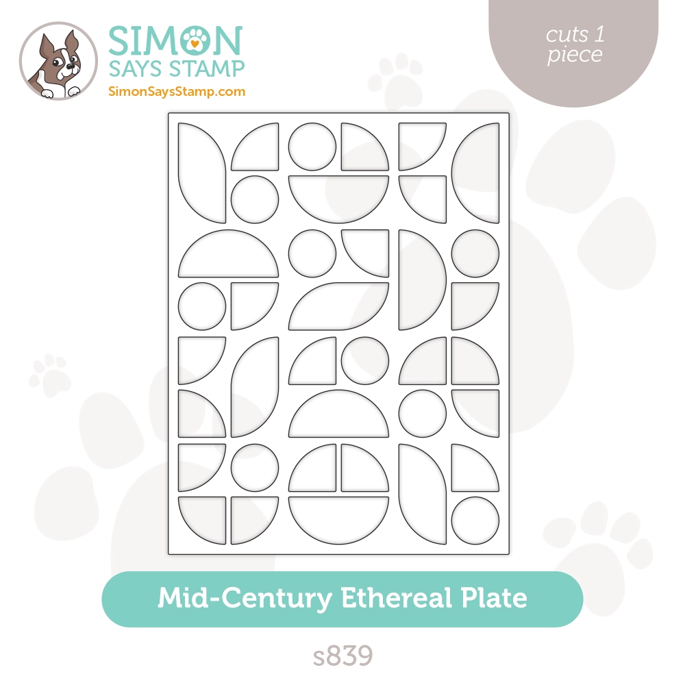 Simon Says Stamp Mid Century Ethereal Plate Wafer Dies s839 Out Of This World