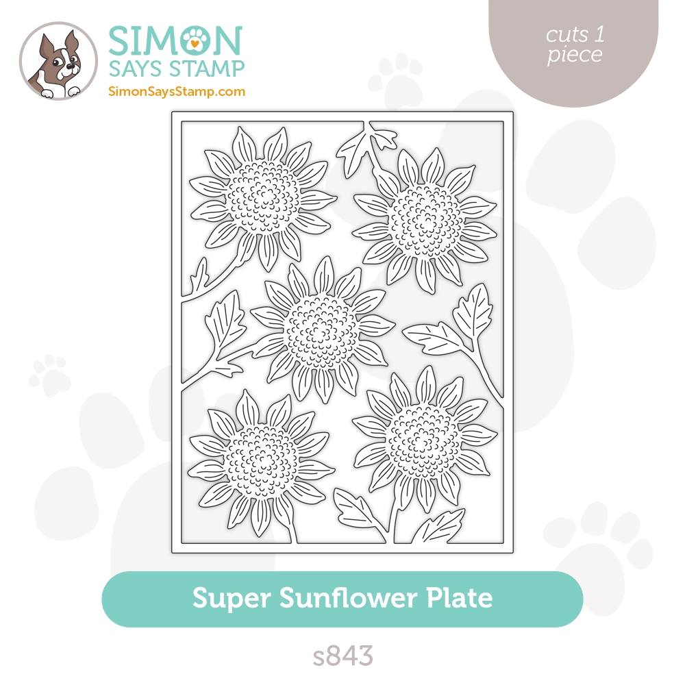 Simon Says Stamp Super Sunflower Plate Wafer Die s843 Just A Note