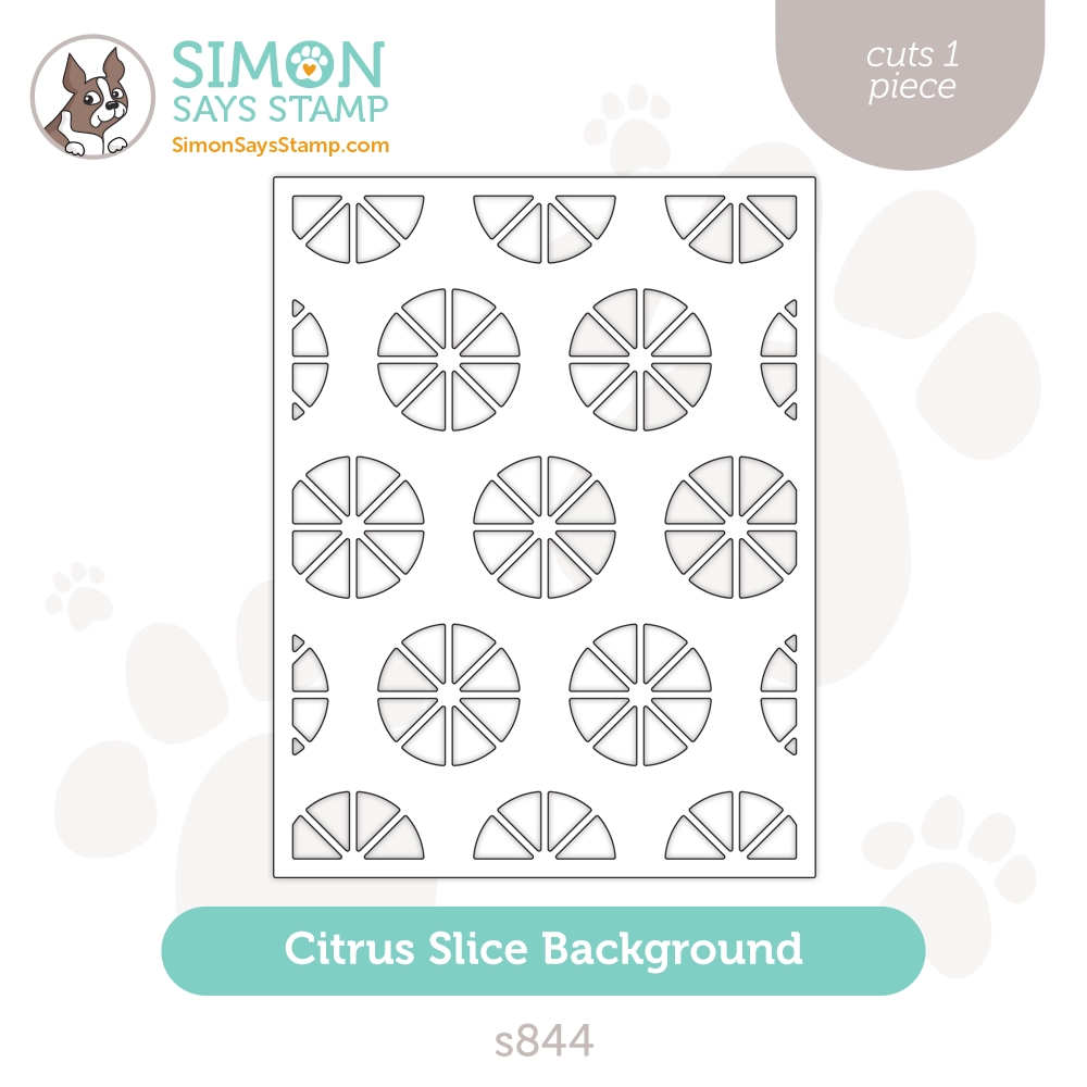 Simon Says Stamp Citrus Slice Background Die s844 Just A Note