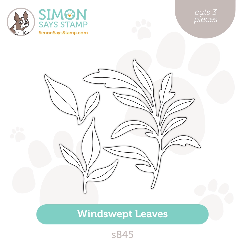 Simon Says Stamp Windswept Leaves Wafer Dies s845 Out Of This World