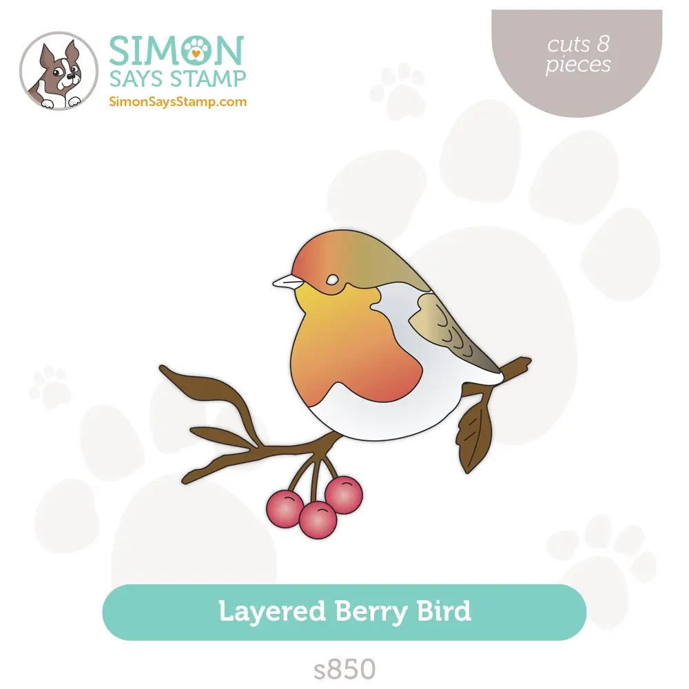 Simon Says Stamp Layered Berry Bird Wafer Dies s850 Season Of Wonder