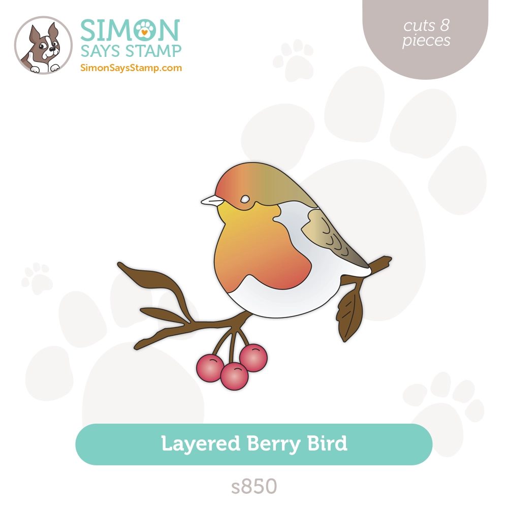 Simon Says Stamp Layered Berry Bird Wafer Dies s850 Season Of Wonder