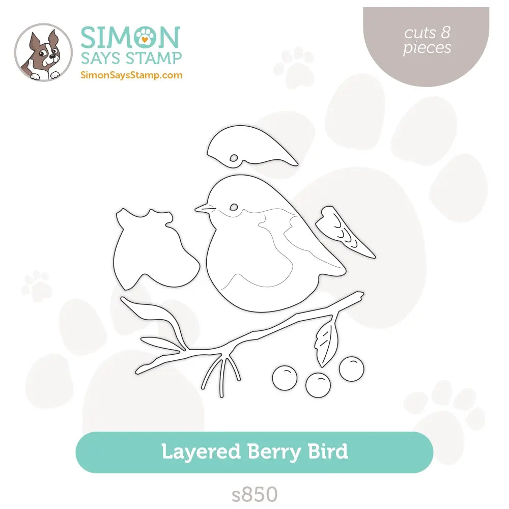 Simon Says Stamp Layered Berry Bird Wafer Dies s850 Season Of Wonder