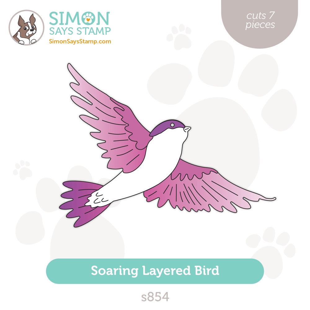 Simon Says Stamp Soaring Layered Bird Wafer Die s854 Out Of This World