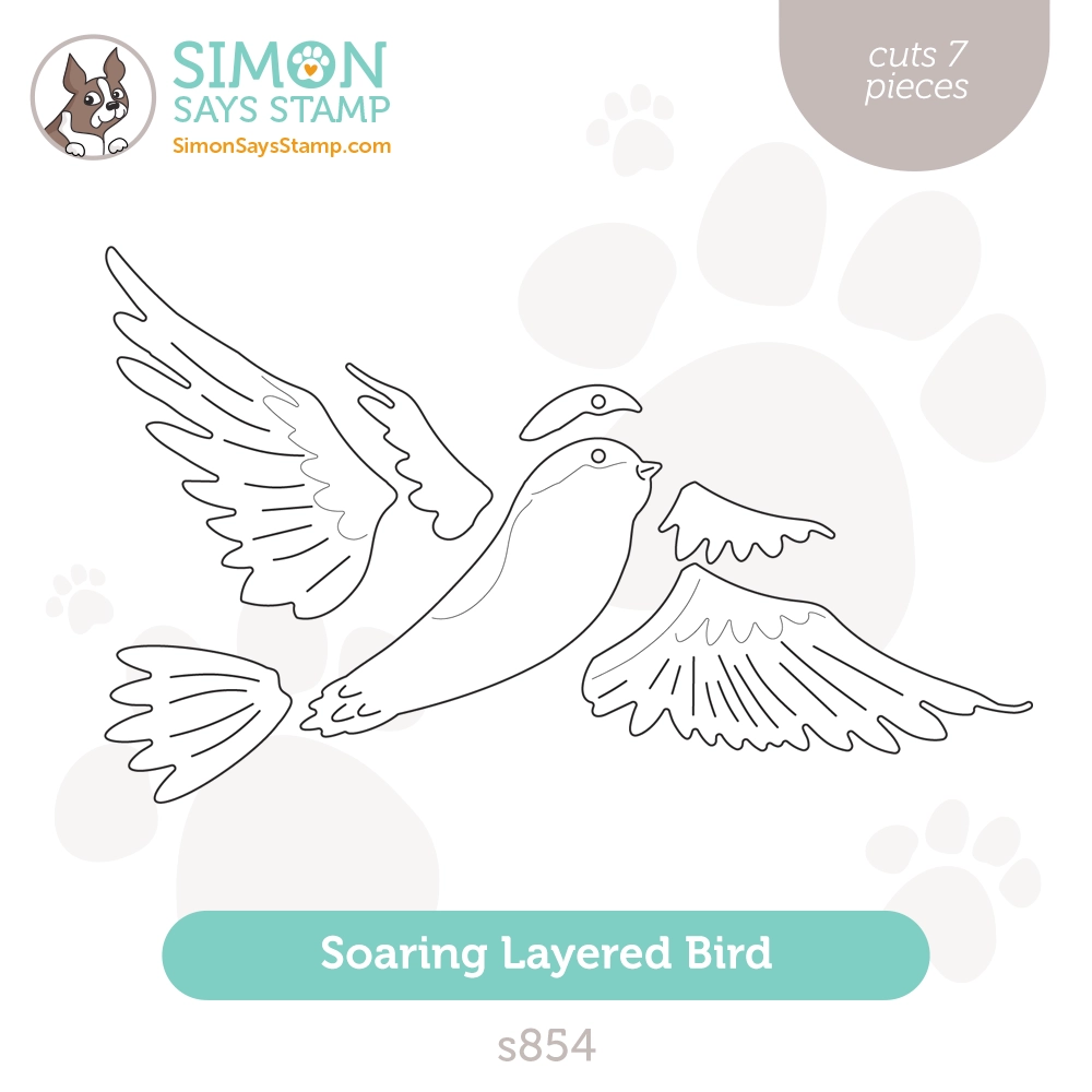 Simon Says Stamp Soaring Layered Bird Wafer Die s854 Out Of This World