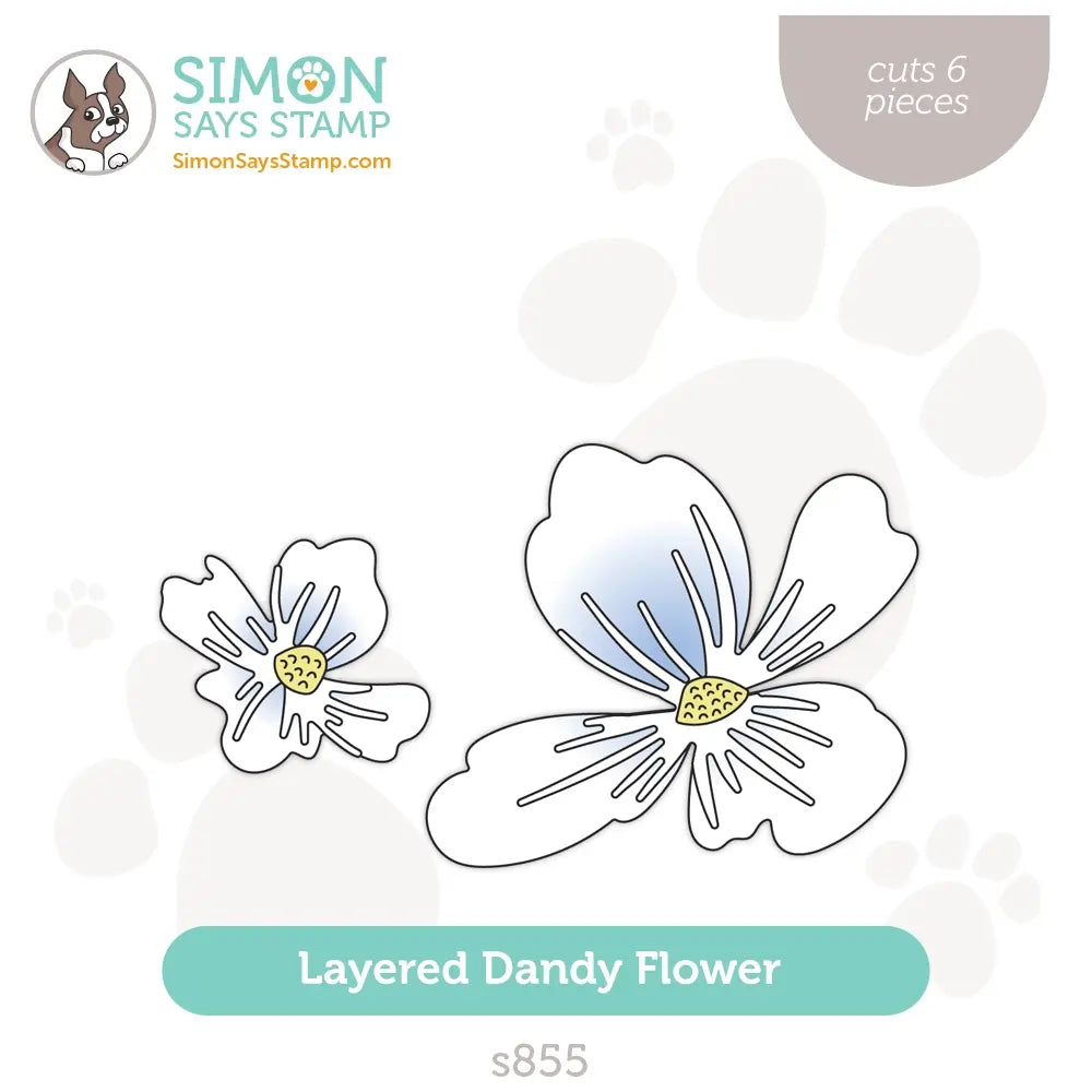 Simon Says Stamp Layered Dandy Flower Wafer Die s855 Out Of This World