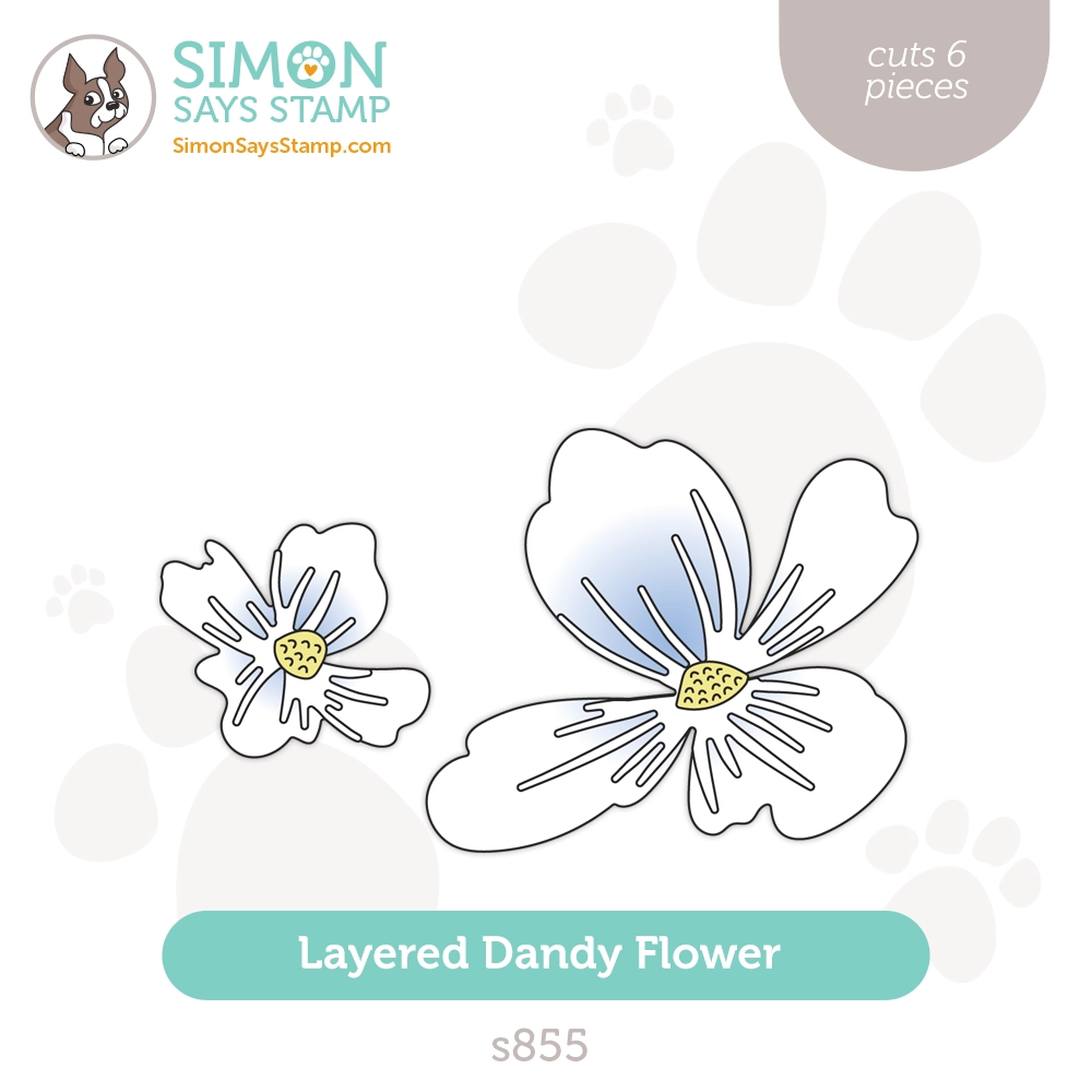 Simon Says Stamp Layered Dandy Flower Wafer Die s855 Out Of This World