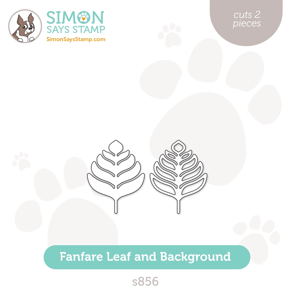 Simon Says Stamp Fanfare Leaf And Background Wafer Dies s856 Stamptember