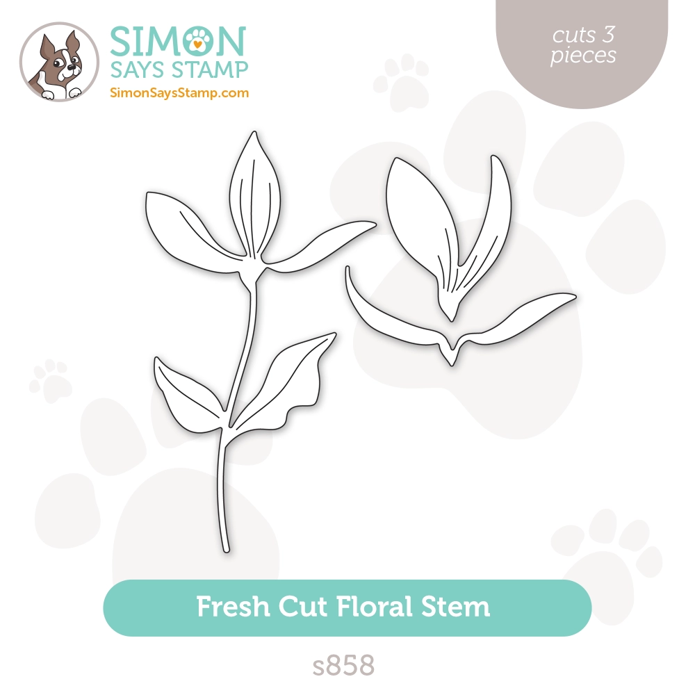 Simon Says Stamp Fresh Cut Floral Stem Die s858 Just A Note