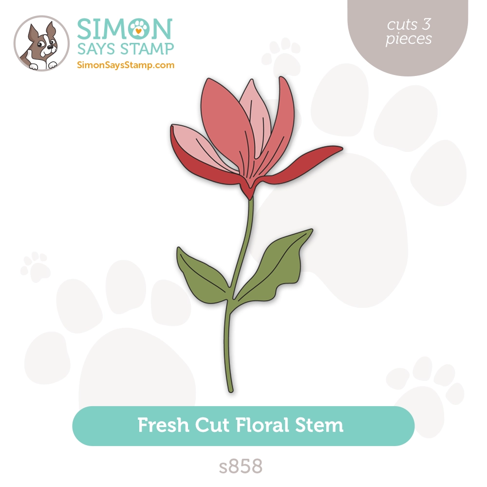 Simon Says Stamp Fresh Cut Floral Stem Die s858 Just A Note