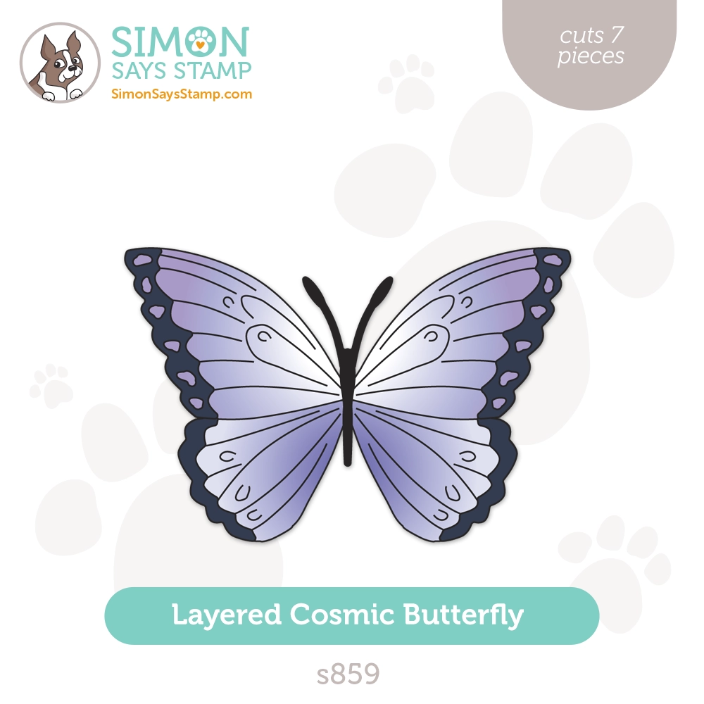 Simon Says Stamp Layered Cosmic Butterfly Wafer Dies s859 Stamptember