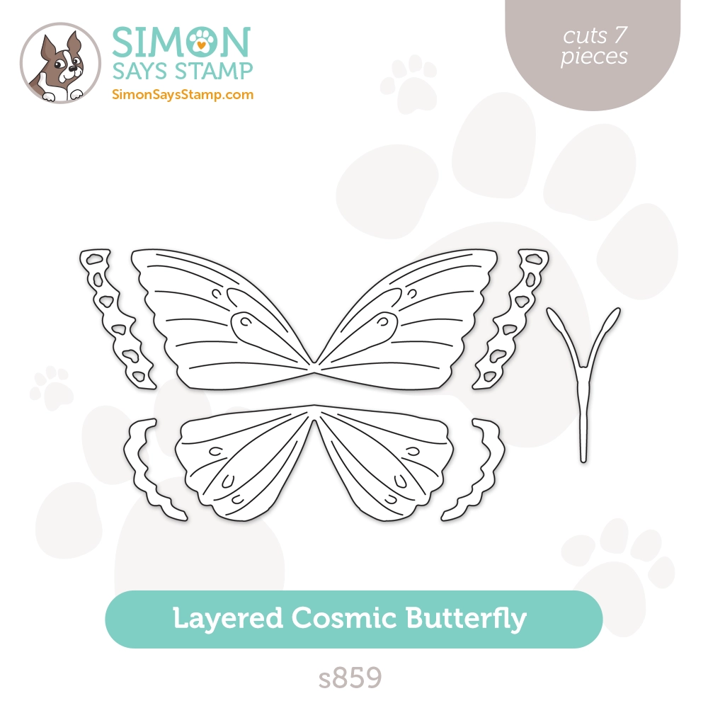 Simon Says Stamp Layered Cosmic Butterfly Wafer Dies s859 Stamptember