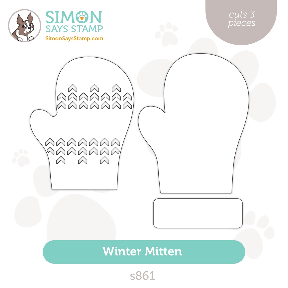Simon Says Stamp Winter Mitten Wafer Dies s861 Season Of Wonder