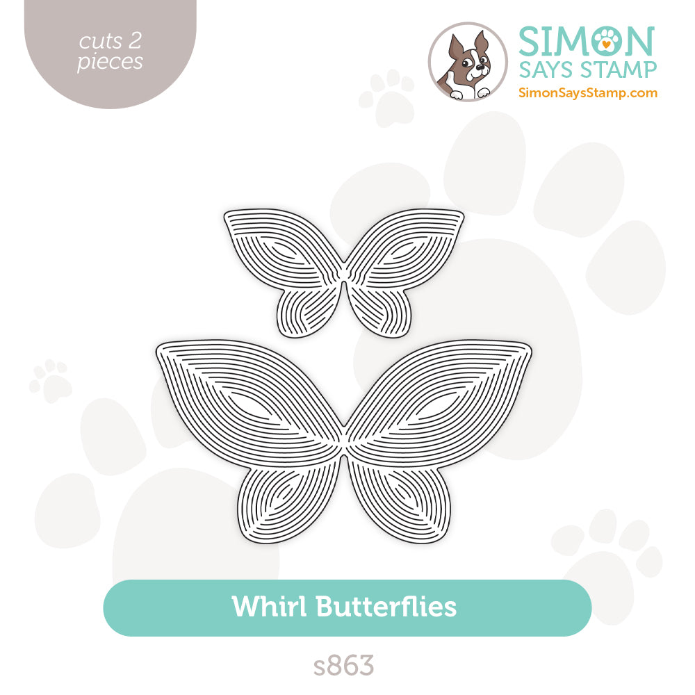 Simon Says Stamp Whirl Butterflies Wafer Dies s863 Celebrate