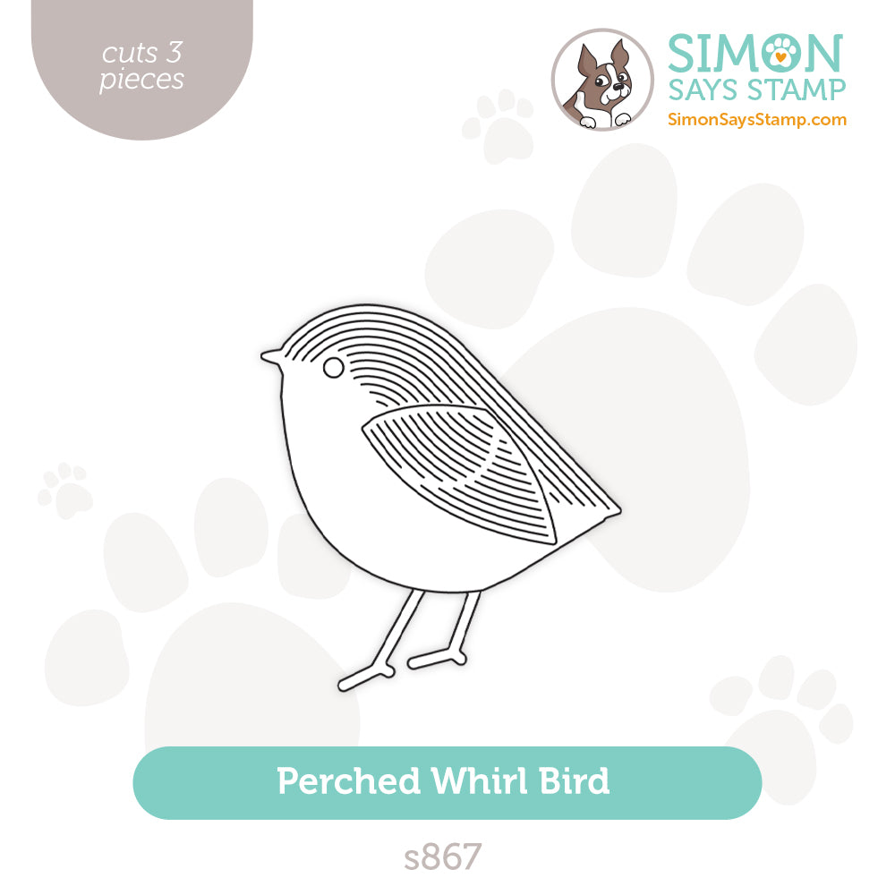 Simon Says Stamp Perched Whirl Bird Wafer Dies s867 Splendor
