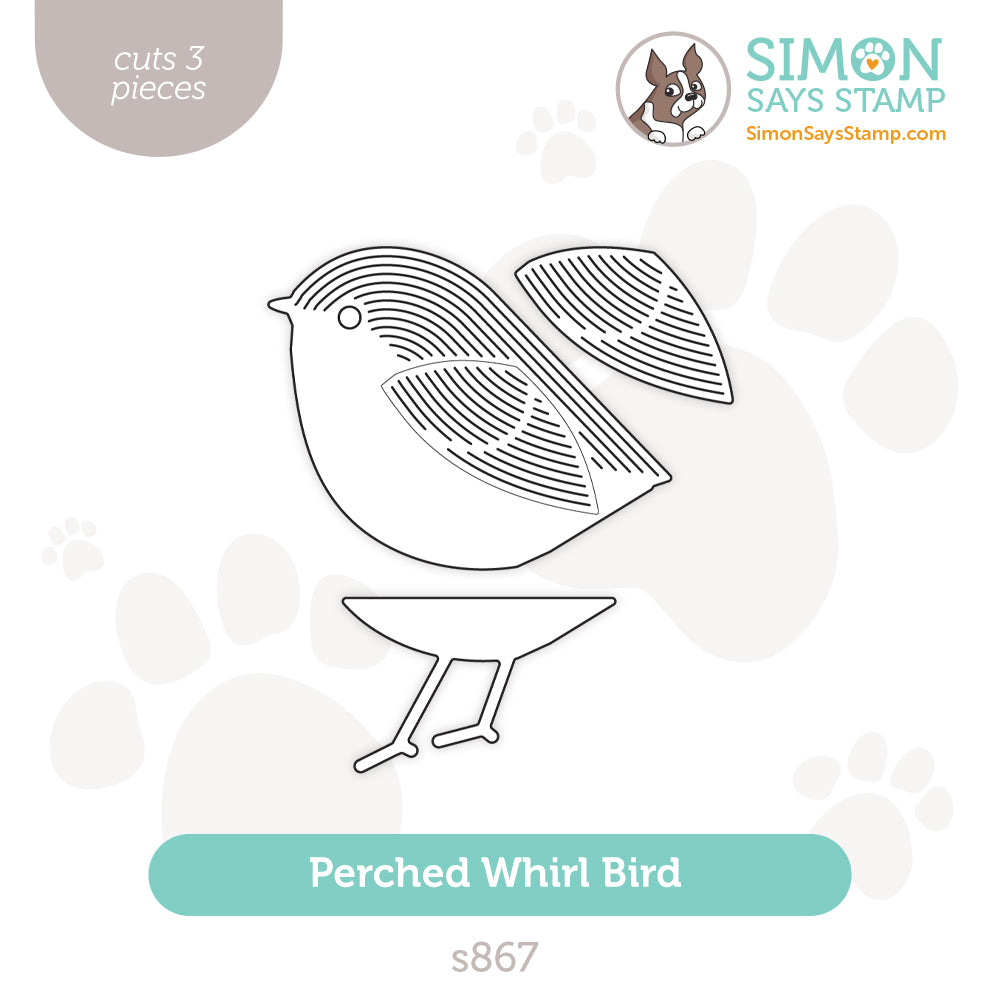 Simon Says Stamp Perched Whirl Bird Wafer Dies s867 Splendor