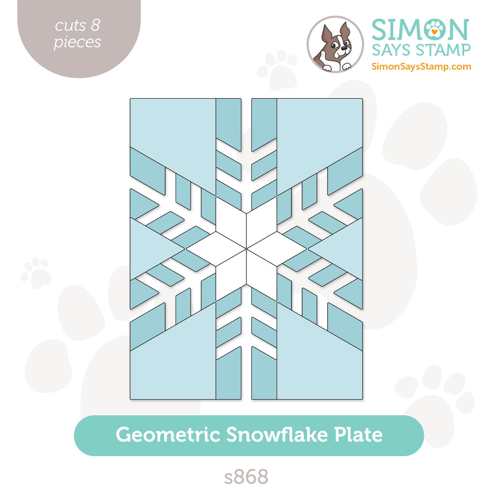 Simon Says Stamp Geometric Snowflake Plate Wafer Dies s868 Diecember