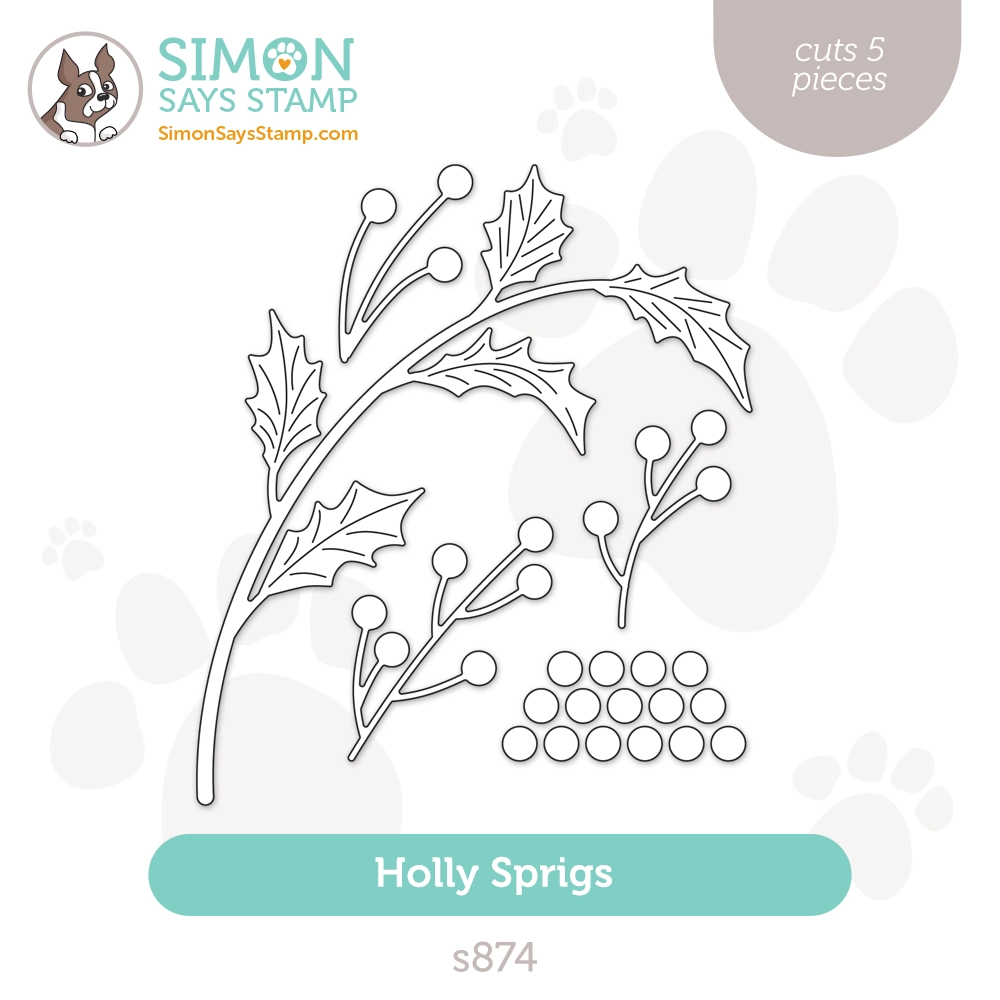Simon Says Stamp Holly Sprigs Wafer Die s874 Stamptember