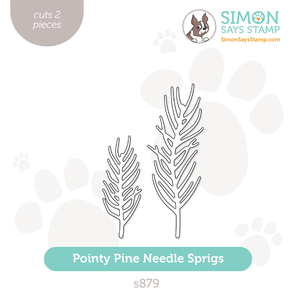Simon Says Stamp Pointy Pine Needle Sprigs Wafer Dies s879 Diecember