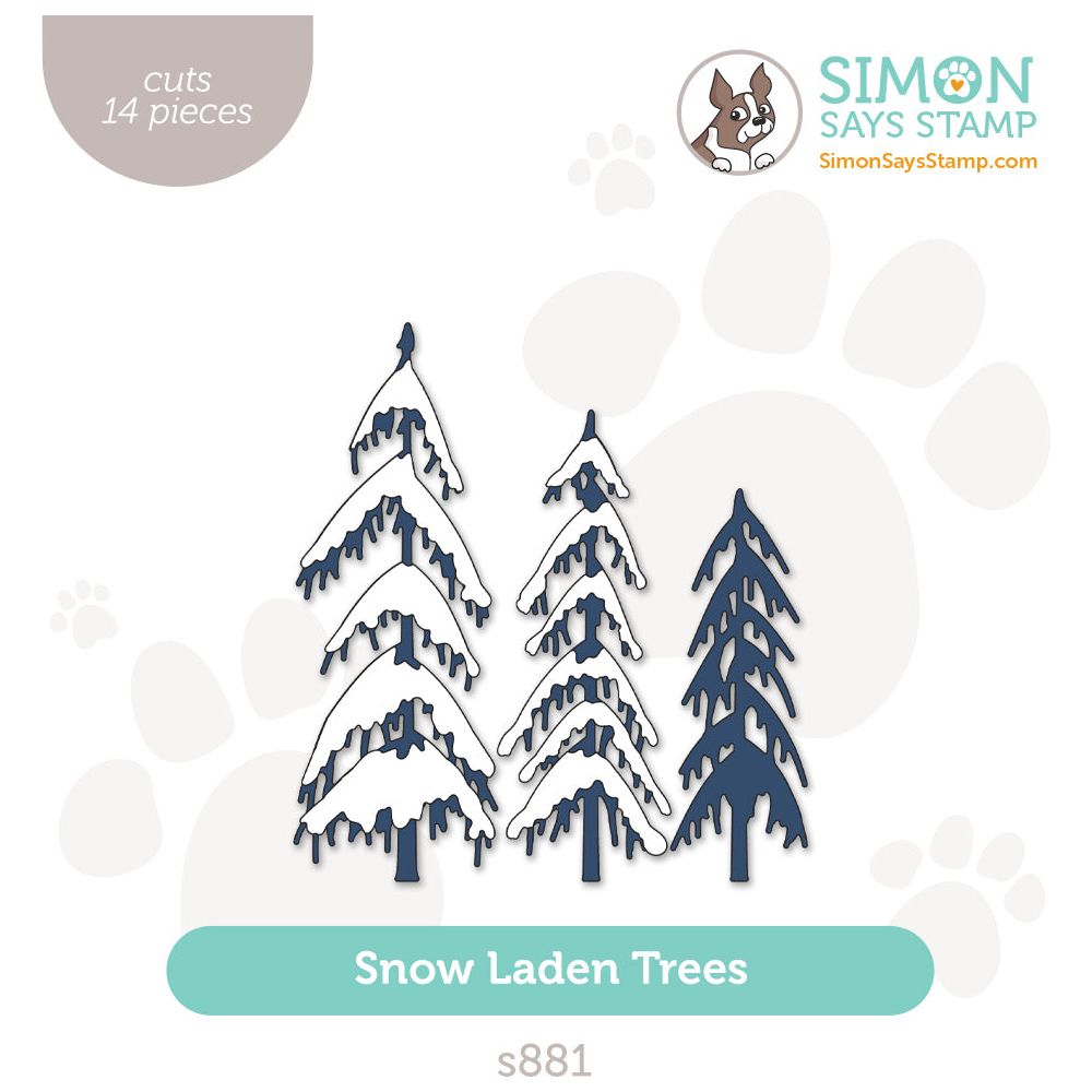 Simon Says Stamp Snow Laden Trees Wafer Dies s881 All The Joy
