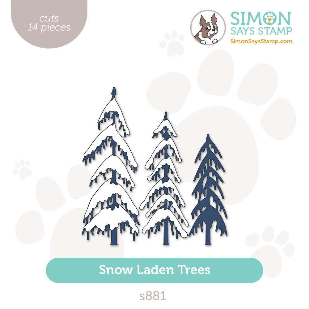 Simon Says Stamp Snow Laden Trees Wafer Dies s881 All The Joy