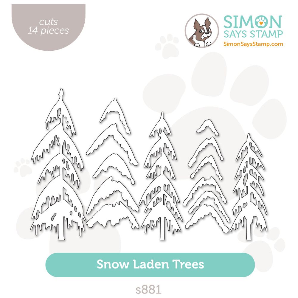 Simon Says Stamp Snow Laden Trees Wafer Dies s881 All The Joy
