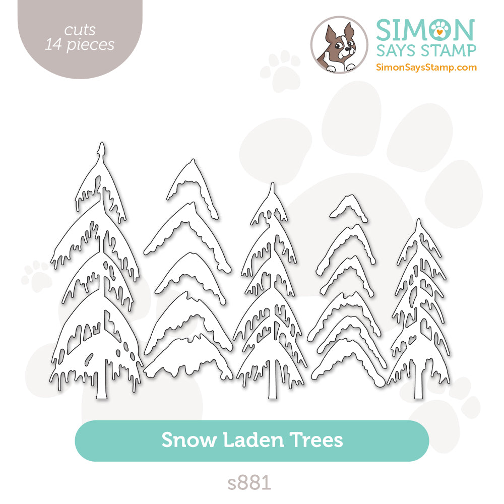 Simon Says Stamp Snow Laden Trees Wafer Dies s881 All The Joy