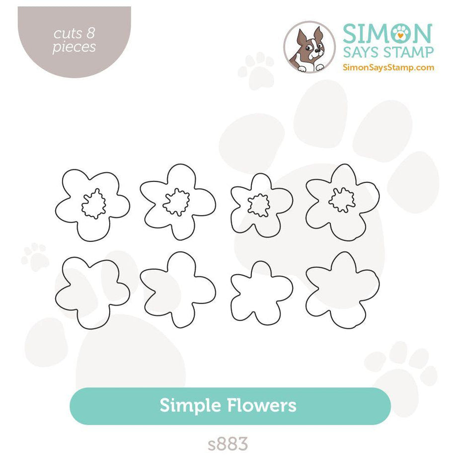 Simon Says Stamp Simple Flowers Wafer Dies s883 Splendor