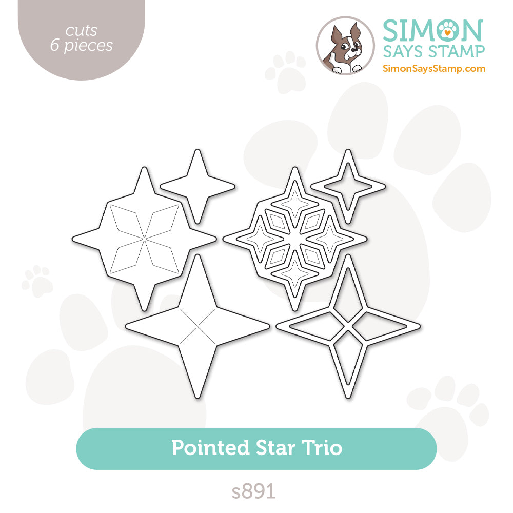Simon Says Stamp Pointed Star Trio Wafer Dies s891 All The Joy