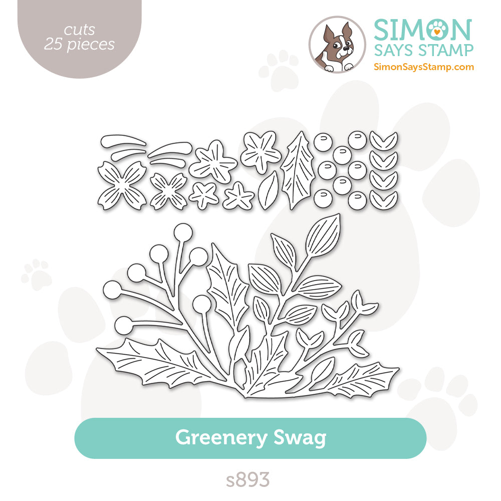 Simon Says Stamp Greenery Swag Wafer Dies s893 All The Joy