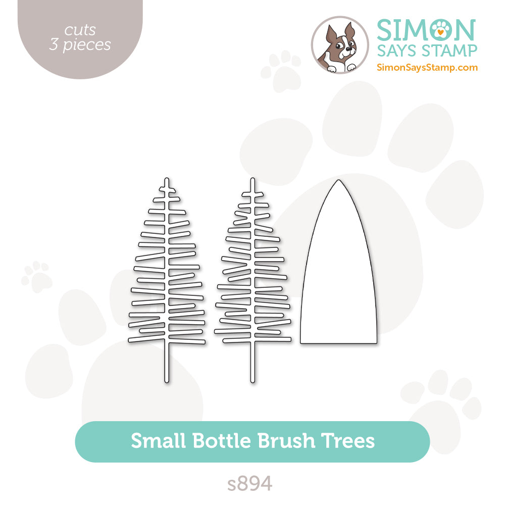 Simon Says Stamp Small Bottle Brush Trees Wafer Dies s894 All The Joy