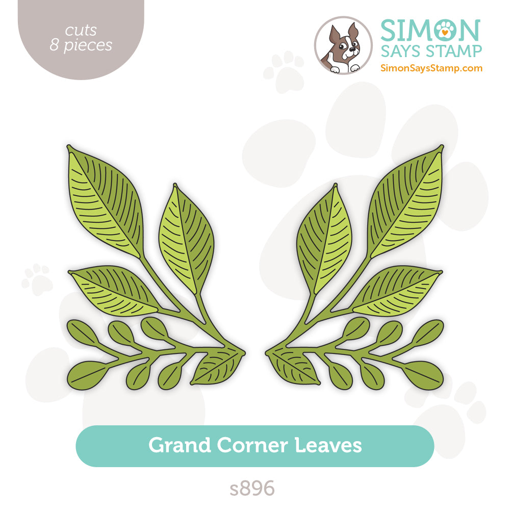 Simon Says Stamp Grand Corner Leaves Wafer Dies s896 Smitten