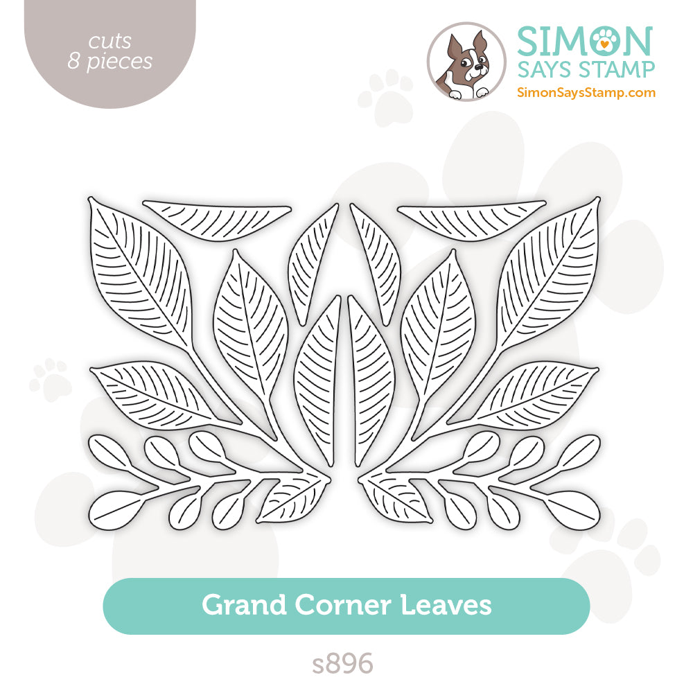 Simon Says Stamp Grand Corner Leaves Wafer Dies s896 Smitten