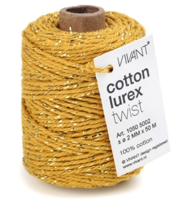 Vivant Lurex Ocre/Kurkuma Cotton Cord 54.68 yards 1050.5002.56