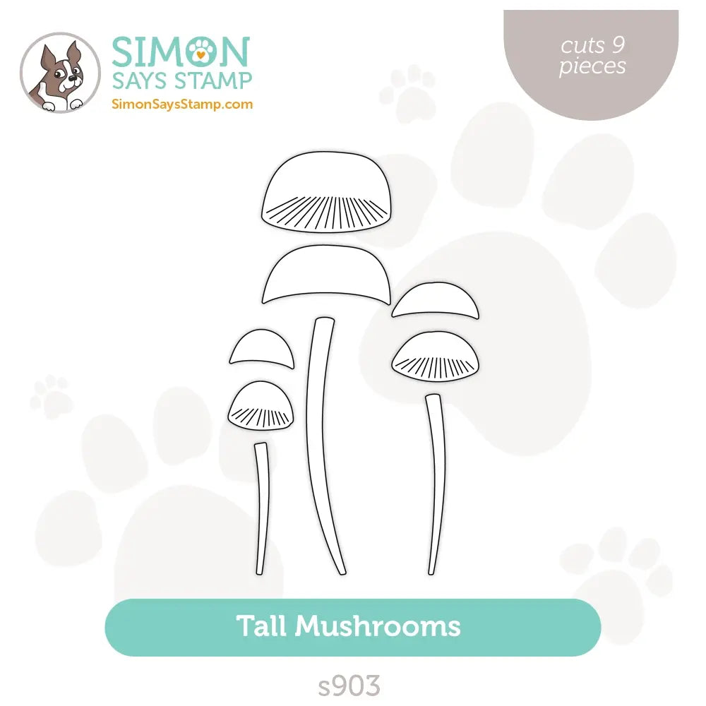 Simon Says Stamp Tall Mushrooms Wafer Dies s903 Season Of Wonder