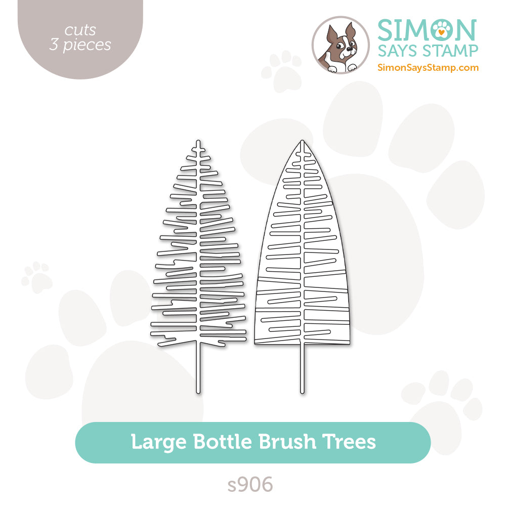 Simon Says Stamp Large Bottle Brush Trees Wafer Dies s906 All The Joy