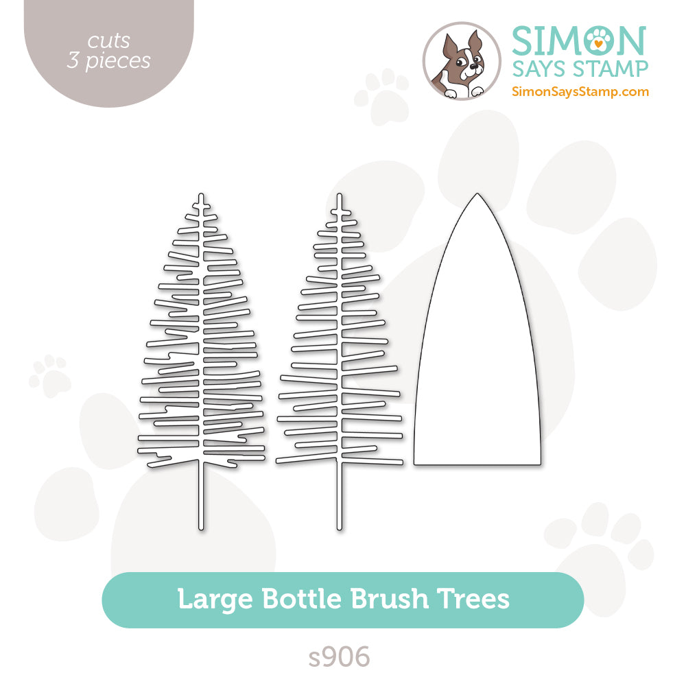 Simon Says Stamp Large Bottle Brush Trees Wafer Dies s906 All The Joy