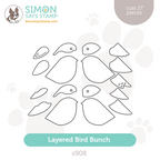 Simon Says Stamp Layered Bird Bunch Wafer Dies s908 Season Of Wonder