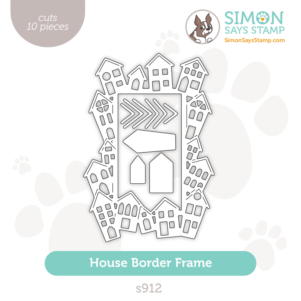 Simon Says Stamp House Border Frame Wafer Dies s912 Smitten