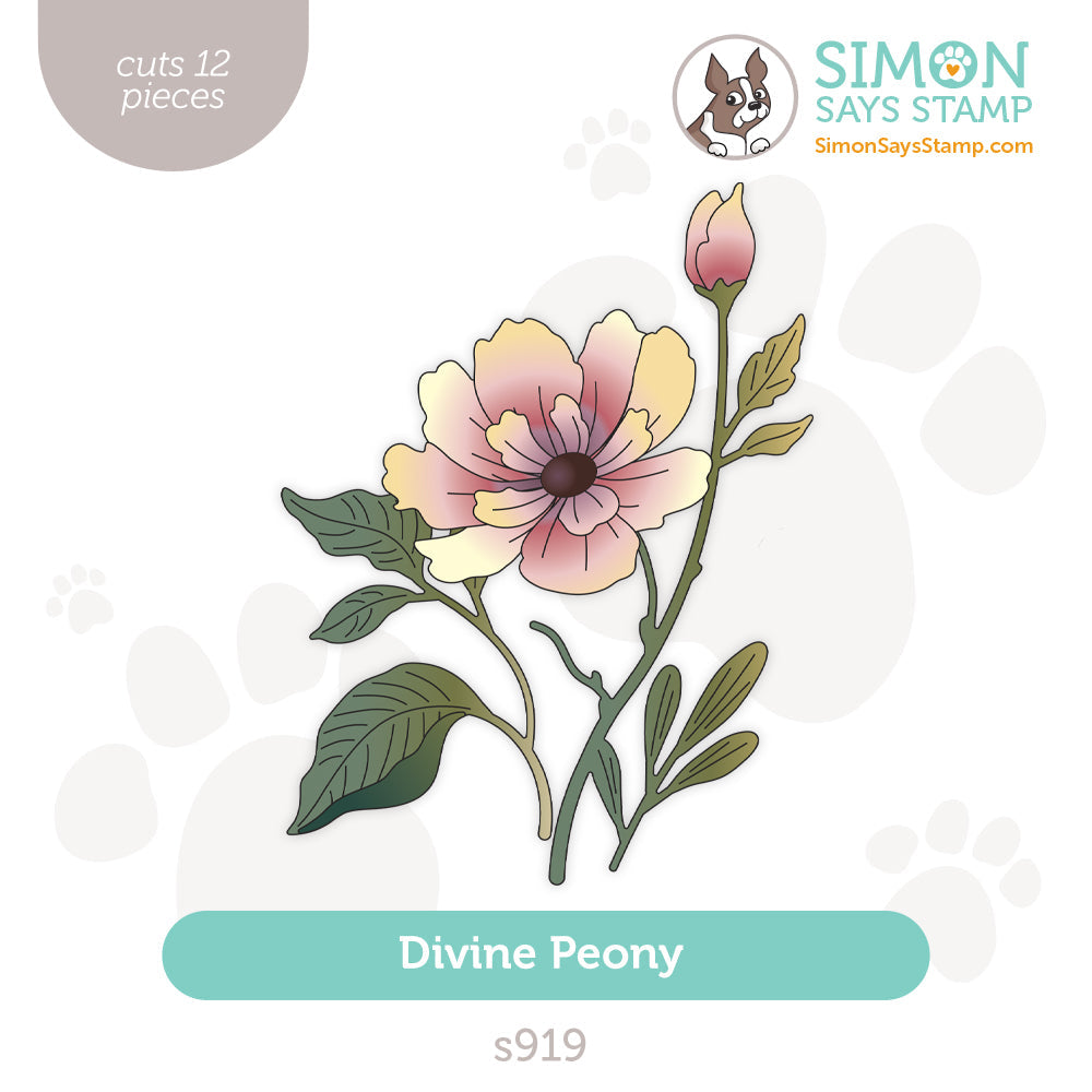 Simon Says Stamp Divine Peony Wafer Dies s919 Sunny Vibes