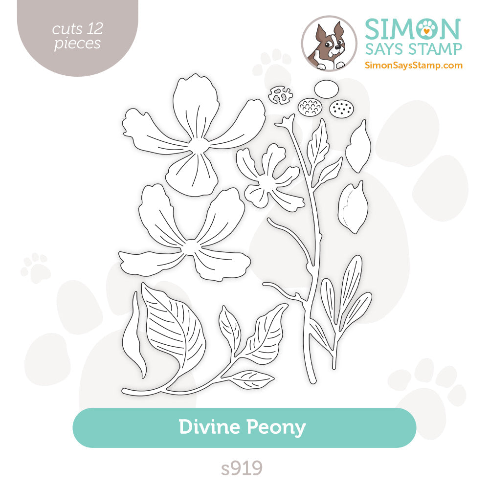 Simon Says Stamp Divine Peony Wafer Dies s919 Sunny Vibes
