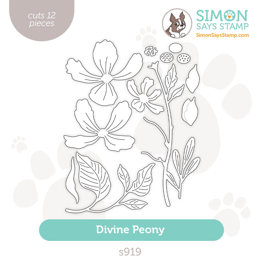 Simon Says Stamp Divine Peony Wafer Dies s919 Sunny Vibes