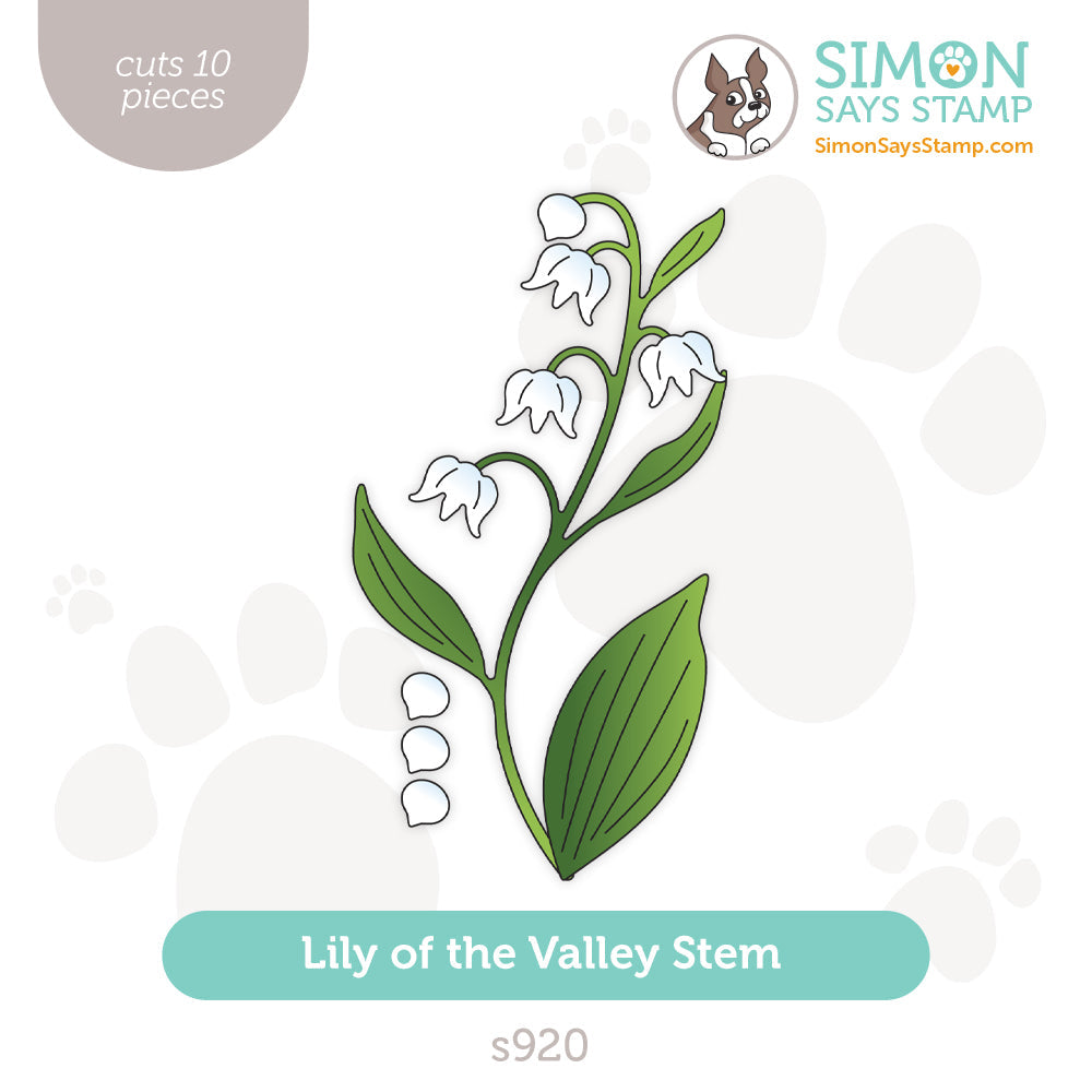 Simon Says Stamp Lily of the Valley Stem Wafer Dies s920 Sunny Vibes