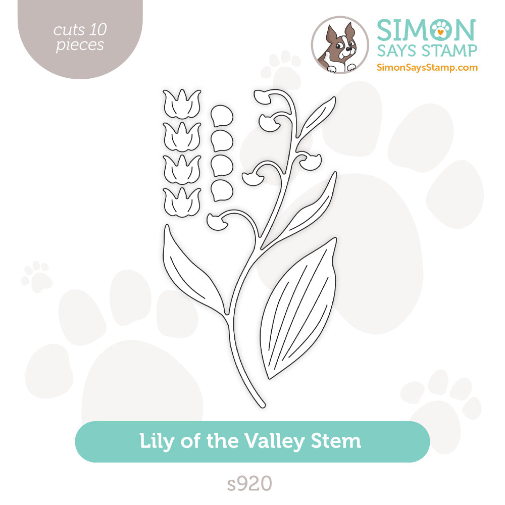 Simon Says Stamp Lily of the Valley Stem Wafer Dies s920 Sunny Vibes