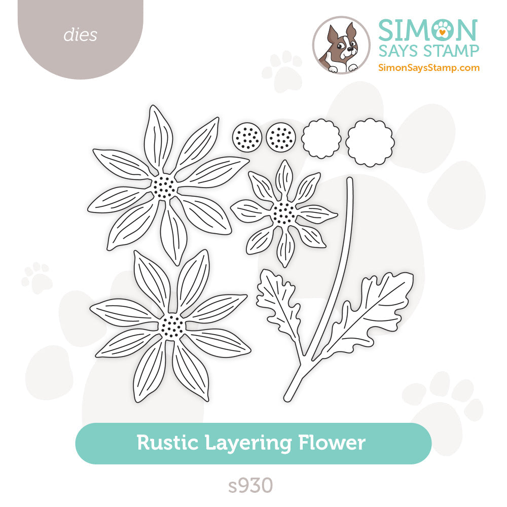Simon Says Stamp Rustic Layering Flower Wafer Dies s930 Stamptember