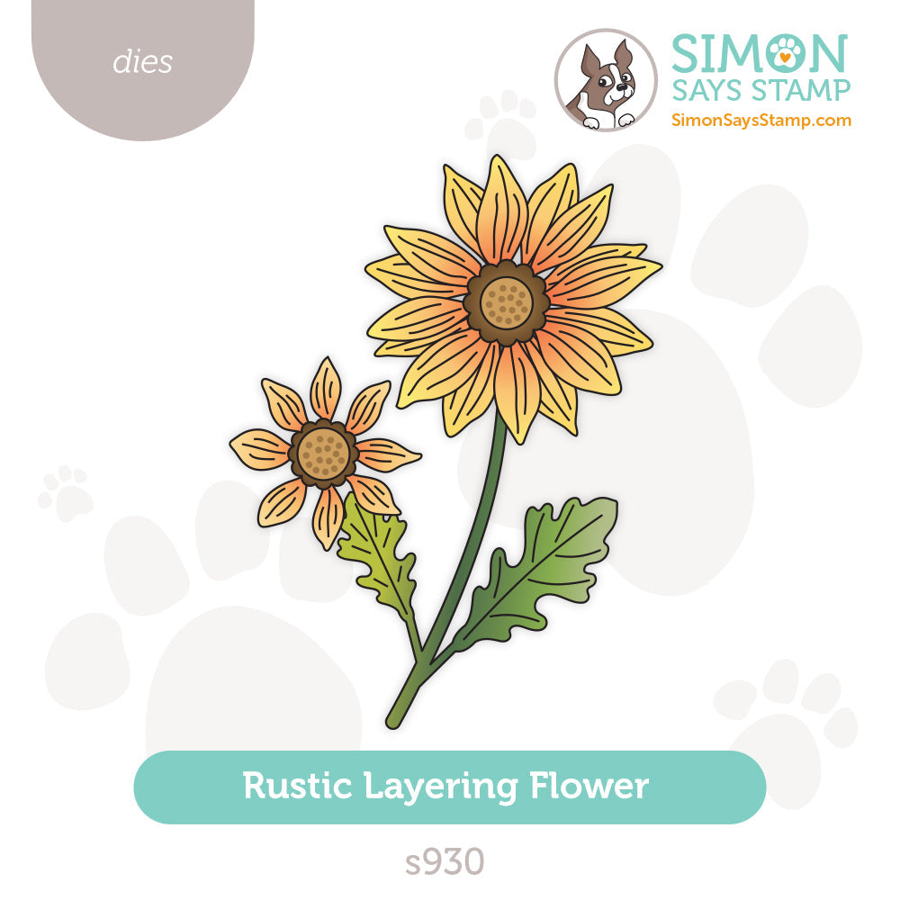 Simon Says Stamp Rustic Layering Flower Wafer Dies s930 Stamptember