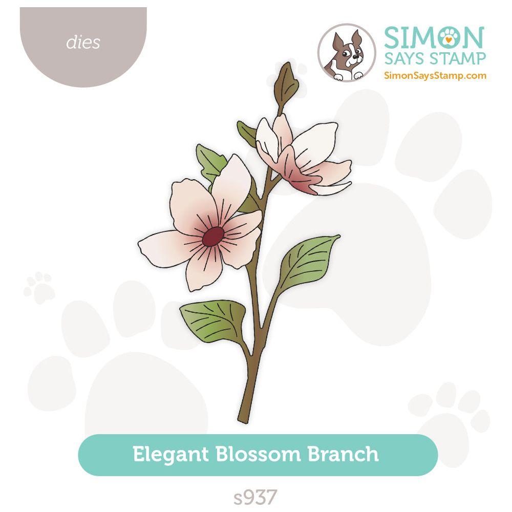 Simon Says Stamp Elegant Blossom Branch Wafer Dies s937 Stamptember