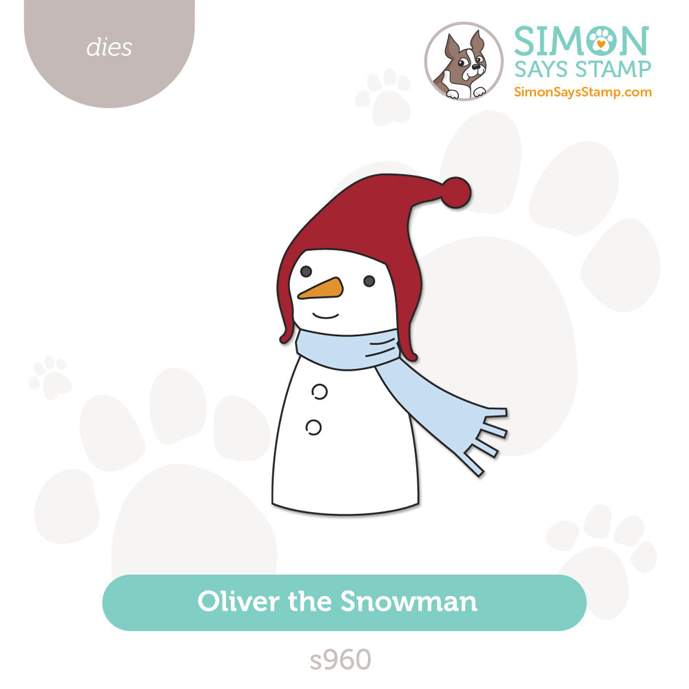 Simon Says Stamp Oliver the Snowman Wafer Dies s960 Festive Fun